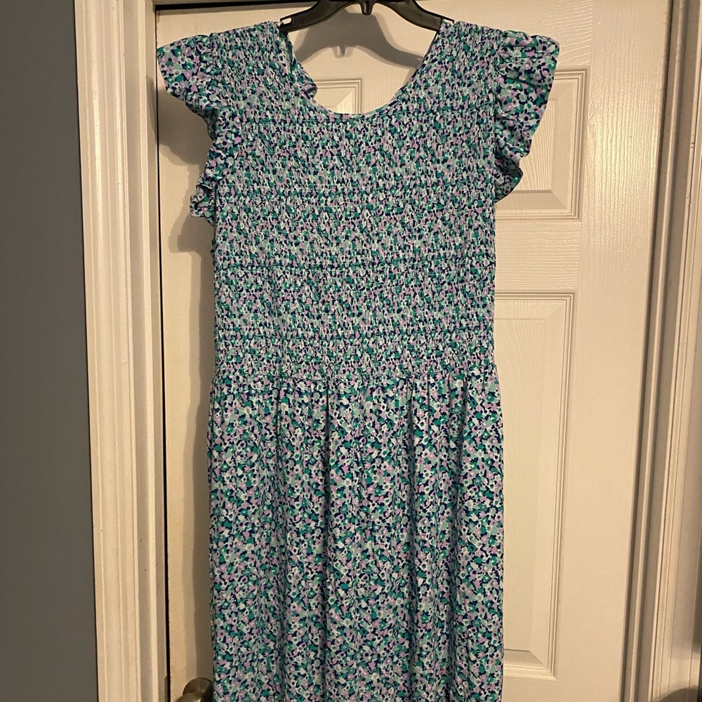 a new day ruffle sleeve floral dress